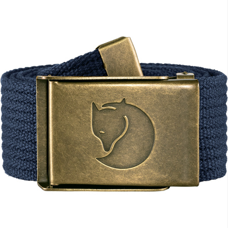 Pasek damski/męski Fjällräven Canvas Brass Belt 4 cm Dark Navy niebieski (F77297-555)