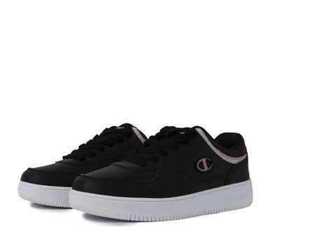 Buty sportowe damskie Champion Legacy REBOUND LOW sneakersy skóra eko czarne (S11469KK003)