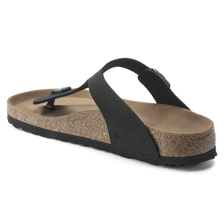 Japonki Birkenstock Gizeh Birko-Flor damskie Narrow Black na wąską stopę wegańskie czarne (1020487)