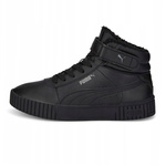 Wyprzedaż - Buty zimowe damskie Puma Carina 2.0 Mid Winter sportowe ocieplane z futerkiem czarne (385852-01)
