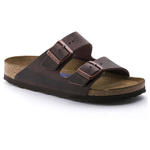 Klapki Birkenstock Arizona Soft Footbed Oiled Leather Habana regular szerokie męskie/damskie (452761)