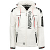 Kurtka sportowa męska Geographical Norway Techno MEN 056 BS3 szybkoschnąca z kapturem biała (WU1060H/GN)