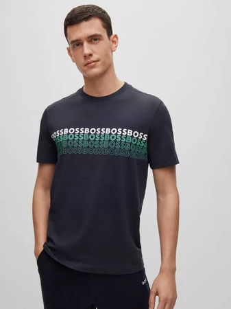 Koszulka męska T-shirt Hugo Boss bawełniana granatowa (50488785-402)