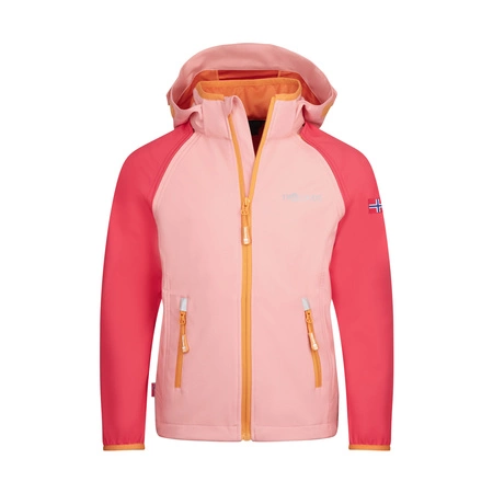 Kurtka softshell dla dziewczynki/chłopca Trollkids Kids Rondane Zip Off Jacket XT różowa (819-239)