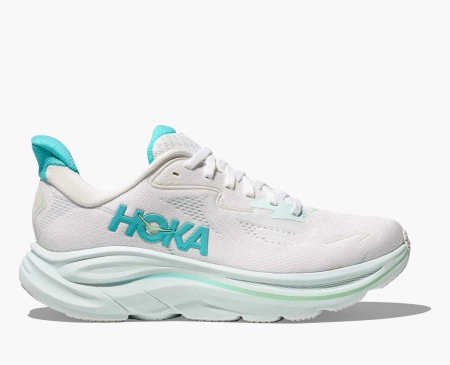 Buty do biegania damskie HOKA Clifton 10 White/Cielo Blue (1162031WTCL)