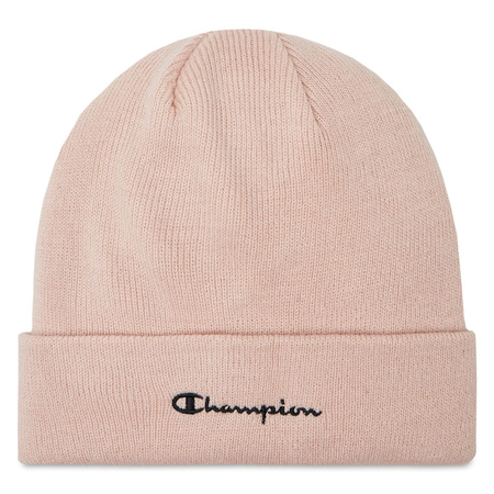 Czapka zimowa damska Champion Legacy BEANIE CAP ciepła różowa (804671PS075)