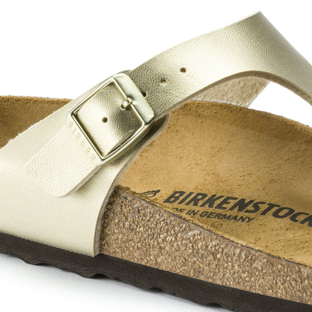Japonki damskie złote Birkenstock Gizeh Birko-Flor Regular szerokie (1016108)