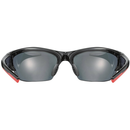 Okulary sportowe unisex Uvex Blaze III 2.0 z wymiennymi szybkami w zestawie czarno-czerwone (53/2/046/2316/UNI)
