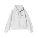 Bluza z kapturem damska Carhartt WIP American Script Hooded Sweatshirt szara (I033650-482XX)