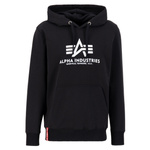 Bluza z kapturem męska Alpha Industries Basic Hoody sportowa kangurka regulowana czarna (178312-03)