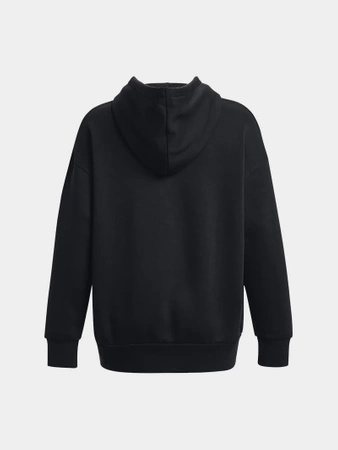 Bluza z kapturem damska UNDER ARMOUR Essential Fleece Oversized czarna (1379495-001)