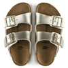 Klapki dziewczęce Birkenstock Arizona Kids Birko-Flor Electric Metallic Gold narrow wąskie (1014841)