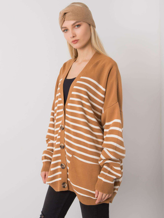 Camelowy sweter na guziki (FE-SW-3346.56P)