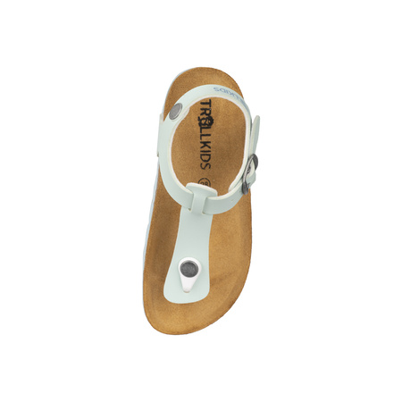 Sandały BIO dziecięce dla dziewczynki Trollkids Girls Alesund Sandal light mint (484-133)