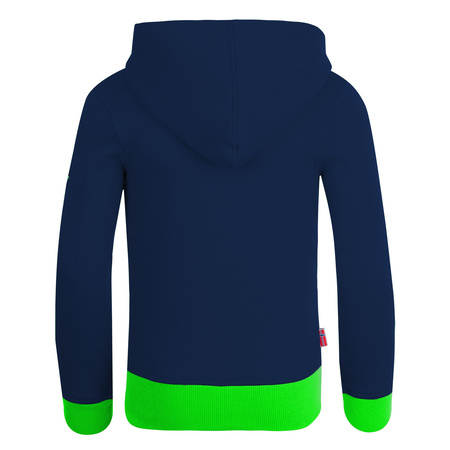 Bluza z kapturem dziecięca Trollkids Kids Sortland Jacket sportowa granatowa/zielona (139-100)