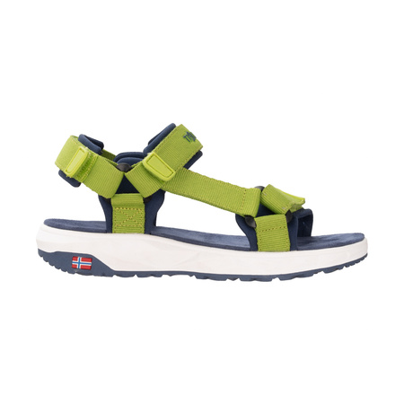 Sandały sportowe dziecięce dla chłopca/dziewczynki Trollkids Kids Lysefjord Sandal kiwi/mystic blue/green lizard (666-345)