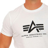 Koszulka męska Alpha Industries Basic T-Shirt z krótkim rękawem biała (100501-09)