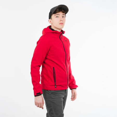 Wyprzedaż - Kurtka z kapturem CMP Kid Jacket Fix Hood dziecięca/młodzieżowa trekkingowa czerwona (3A00094-55BE)