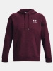 Bluza kangurka męska UNDER ARMOUR Essential Fleece z kapturem bordowa (1373880-601)