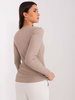 Wyprzedaż - Ciemnobeżowa bawełniana bluzka BASIC FEEL GOOD  (RV-BZ-9211.26X)
