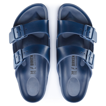 Klapki męskie Birkenstock Arizona Essentials EVA Regular Navy na szeroką stopę piankowe (1019051)