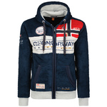 Polar męski z kapturem gruby Geographical Norway Sherco EO MEN 100 (WU5241H/GNO-NAVY)