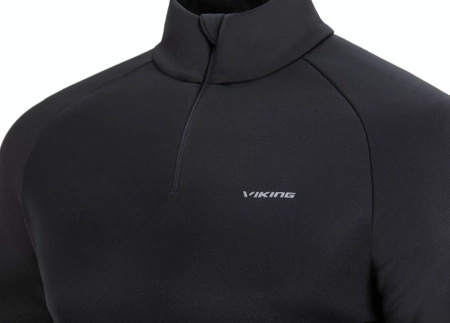 Bluza termoatywna męska Viking Jukon Half Zip Polartec Man szybkoschnąca czarna (740/25/2385/0900)