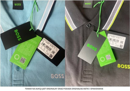 Koszulka Polo męska Hugo Boss czarna o wąskim kroju z elastycznej piki bawełnianej (50469245-006)