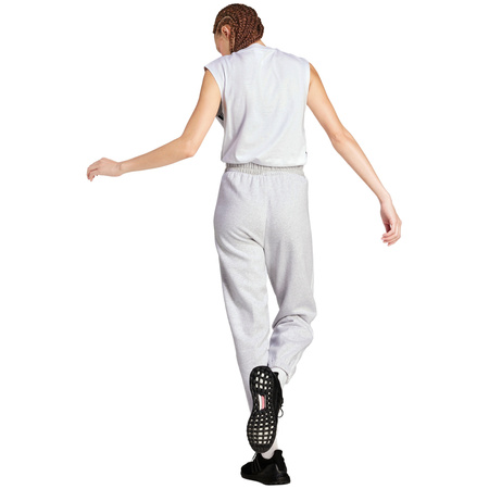 Spodnie damskie adidas Essentials 3-Stripes Fleece Loose-Fit szare (IN6178)