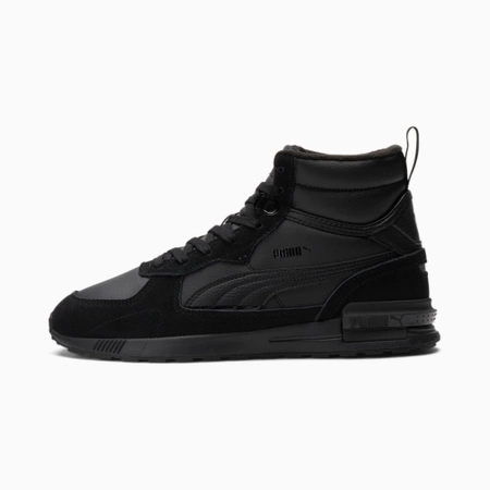 Wyprzedaż - Męskie sneakersy za kostkę Puma Graviton Mid wysokie buty na zimę sportowe czarne (383204-01)