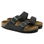 Klapki damskie Birkenstock Arizona Soft Footbed na lato wąskie czarne (0752483)