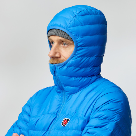 Wyprzedaż - Kurtka zimowa z kapturem męska Fjällräven Expedition Lätt Hoodie M UN Blue puchowa niebieska (F86119-525)