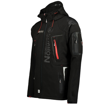 Kurtka softshell męska Geographical Norway TECHNO BLACK BS3 MEN 007 czarna (WR440H-GN-BLACK)