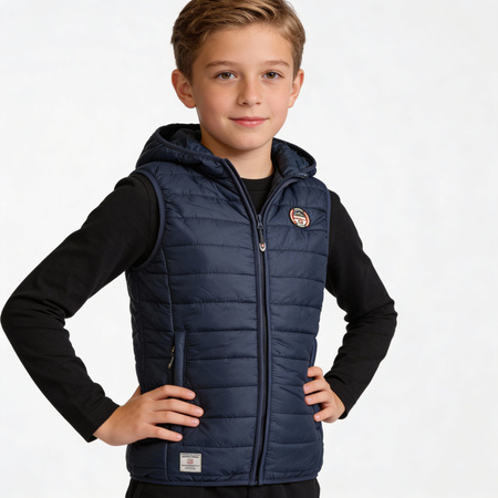 Bezrękawnik Geographical Norway VATIKA HOOD EO GIRL 233 granatowy dla dziweczynki (WW2008E/GNO-Navy)