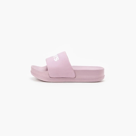 Wyprzedaż - Klapki damskie Levi's JUNE S BOLD PADDED różowe (D78890002)