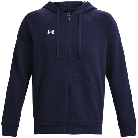 Bluza z kapturem męska Under Armour Rival Fleece FZ Hoodie granatowa (1379767-410)