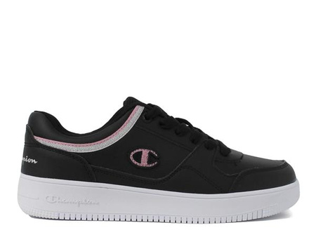 Buty sportowe damskie Champion Legacy REBOUND LOW sneakersy skóra eko czarne (S11469KK003)