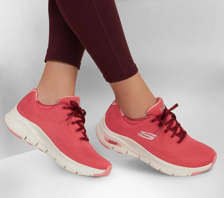 Wyprzedaż - Buty treningowe damskie Skechers Arch Fit Big Appeal sneakersy różowe (149057-ROS)