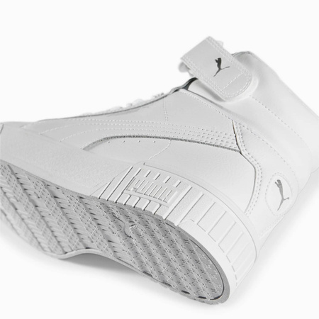Wyprzedaż - Sneakersy damskie Puma Carina 2.0 Mid buty sportowe wysokie białe (385851-02)