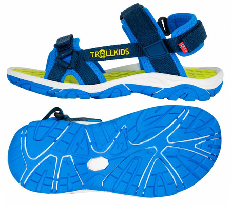 Sandały sportowe dziecięce dla chłopca/dziewczynki Trollkids Kids Oslofjord Sandal navy/lime (268-100)