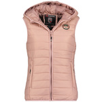 Kamizelka trekkingowa damska z kapturem Geographical Norway Vatika Hood EO Lady 233 Rose Clair bezrękawnik (WW1198F/GNO-LIGHT PINK)