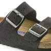 Klapki Birkenstock Arizona Soft Footbed Velour Leather Velvet Gray regular szerokie męskie/damskie (552321)