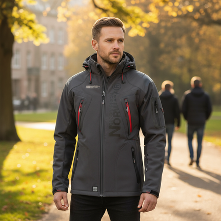 Kurtka softshell męska Geographical Norway Techno DB MEN 056 (WU4563H/GN-DARK GREY)