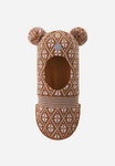 Wyprzedaż - Kominiarka Reima Balaclava Kuuraan Cinnamon brown Toddler z wełny merynosów brązowa (5300214A-1491)