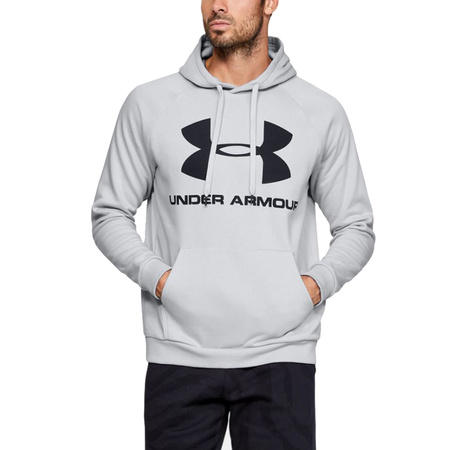 Bluza męska Under Armour Rival Fleece Logo Hoodie jasnoszara 1345628 014(1345628-014)
