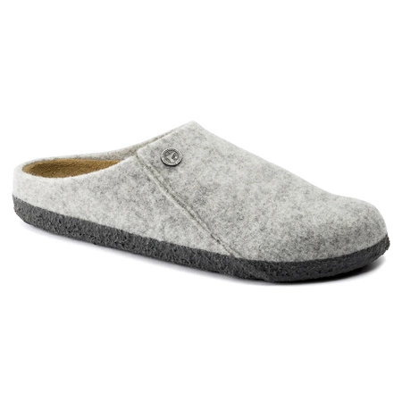 Kapcie męskie/damskie Birkenstock Zermatt Cozy Home Light Gray z wełnianego filcu regular szerokie (1015080)