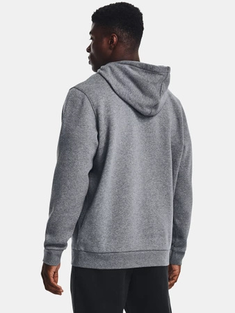 Bluza z kapturem męska UNDER ARMOUR Essential Fleece bawełniana z kieszenią szara (1373880-012)