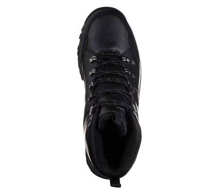 Wyprzedaż - Buty trekkingowe męskie Skechers Relaxed Fit Relment Traven sneakersy outdoorowe czarne (65529-BBK)