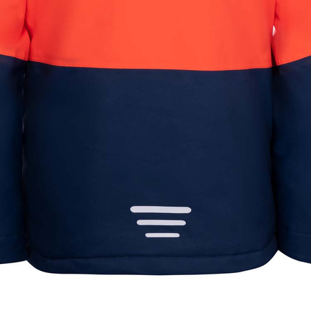 Kurtka zimowa dziecięca Trollkids Kids Hallingdal Jacket outdoorowa pomarańczowa/granatowa (226-705)