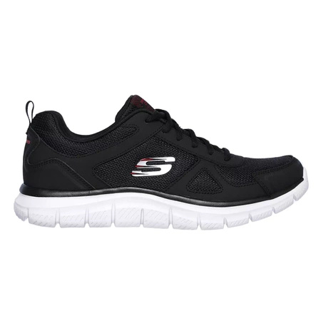 Wyprzedaż - Buty treningowe męskie Skechers Track sneakersy czarno-białe (52631-BKRD)